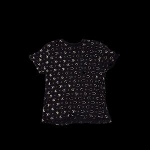 Calvin Klein All-Over Logo Print T-Shirt Short Sleeve Crewneck Black Mens Size L